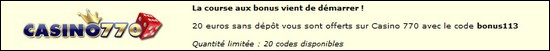 Exemple de bandeau Course aux Bonus
