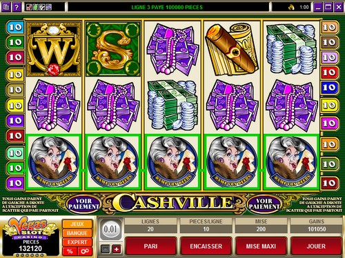 Jackpot de plus de 100.000 pièces au Casino Vegas Slot sur la machine à sous Cashville !
