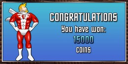 Gain de 15000 pièces au jeu bonus
