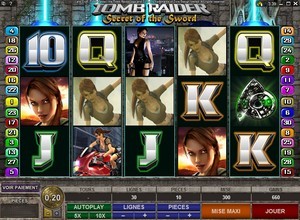 Jeu Casino Microgaming - Tomb Raider Secret of the Sword
