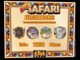 Jeu bonus Wild Safari