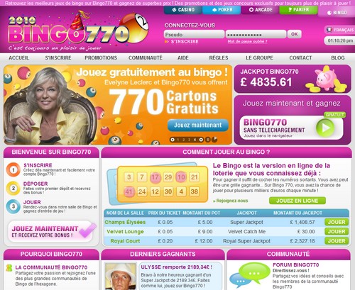 Jouez au bingo en ligne avec bingo770