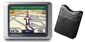 GPS portable Garmin n&uuml;vi 200 France/Benelux + Housse en cuir