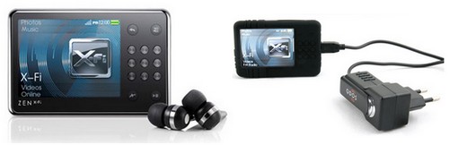 Lecteur MP3 audio / vid&eacute;o Creative Zen X-Fi 8 Go + Duo Pack Qdos