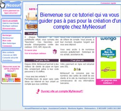 Acc&eacute;der &agrave; la D&eacute;mo Flash - Cr&eacute;ation d'un compte chez MyNeosurf